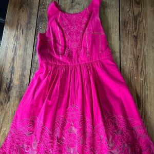 Anthropologie Embroidered Lace Cutout Dress